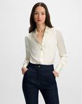 Monique Silk Button-Down Shirt