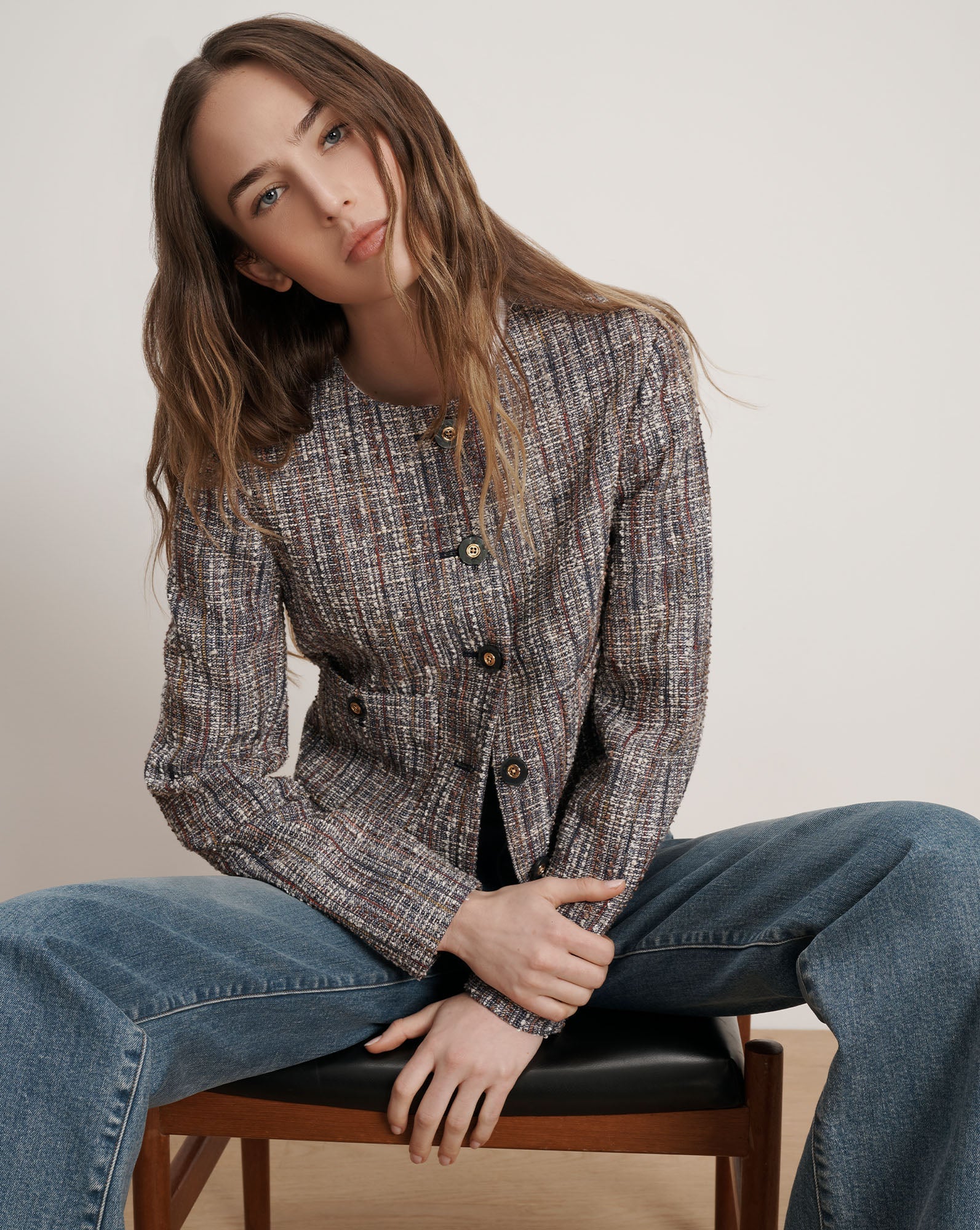 Andrea Cotton Tweed Jacket