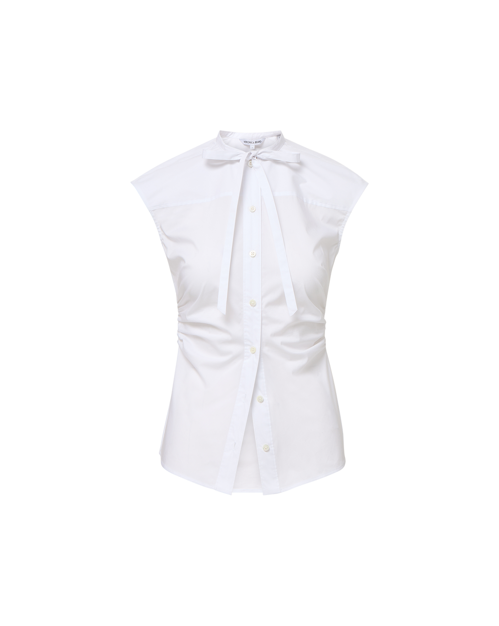Joon Tie-Neck Button-Down Blouse