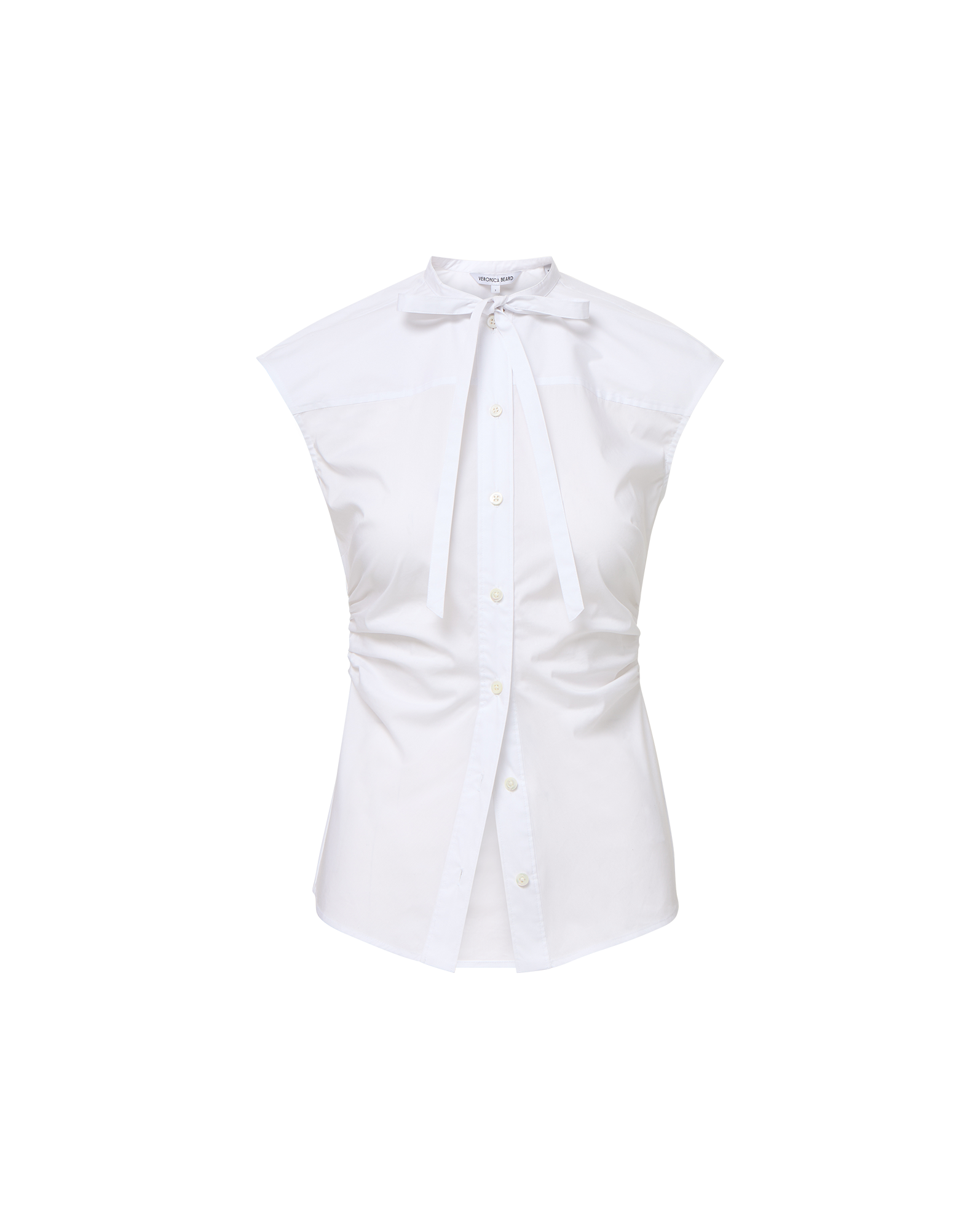 Joon Tie-Neck Button-Down Blouse