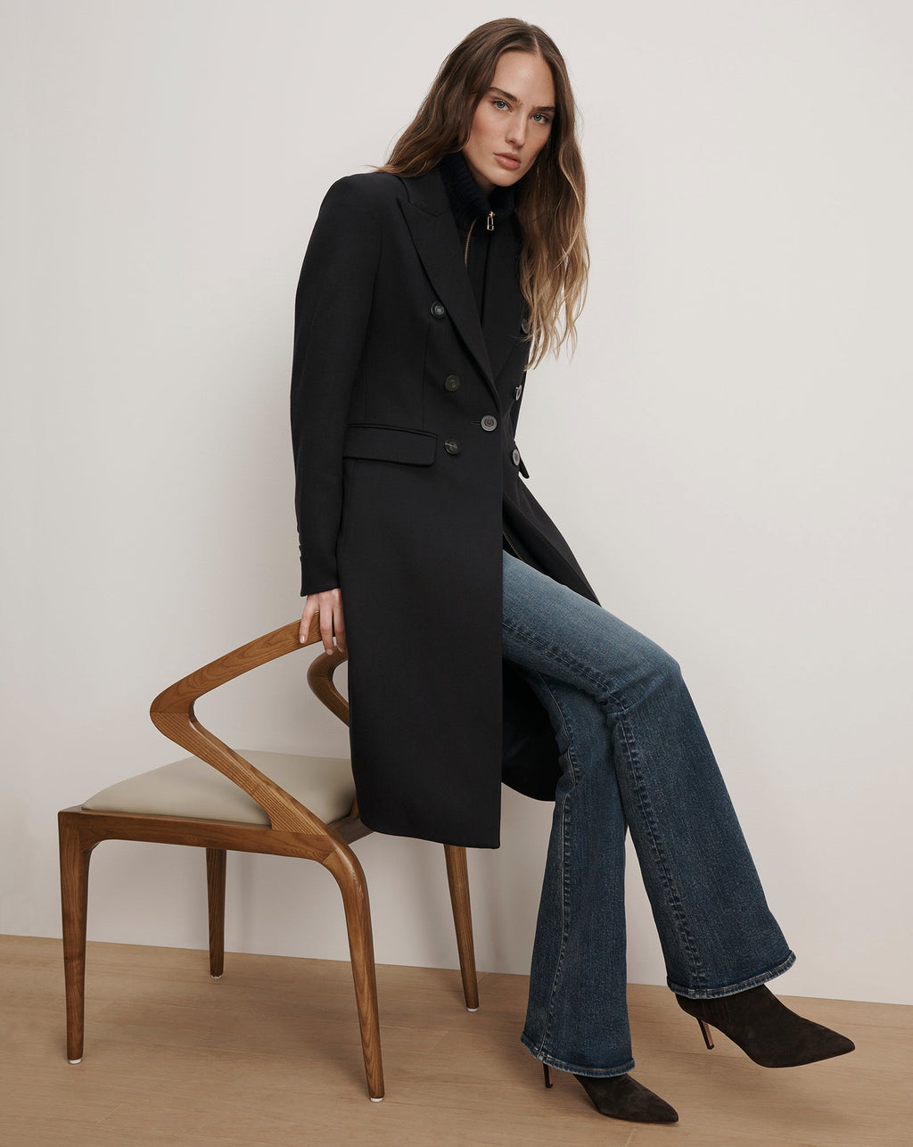 Stryder Double-Breasted Dickey Coat