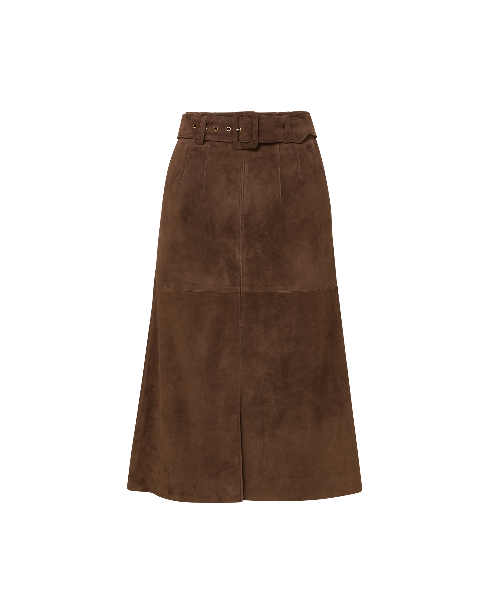Alexie Suede Midi Skirt