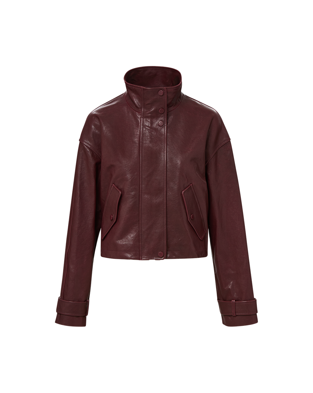 Bateman Cropped Leather Jacket