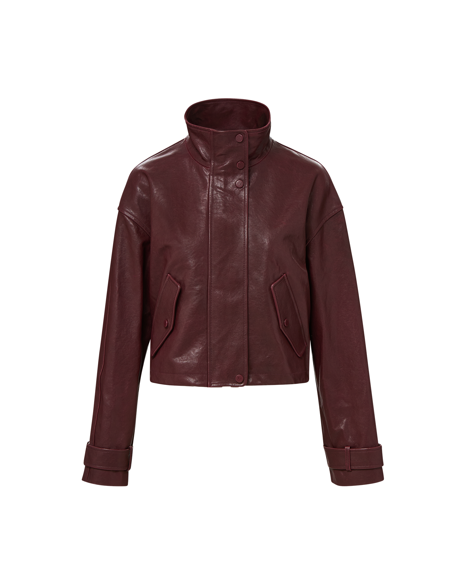 Bateman Cropped Leather Jacket