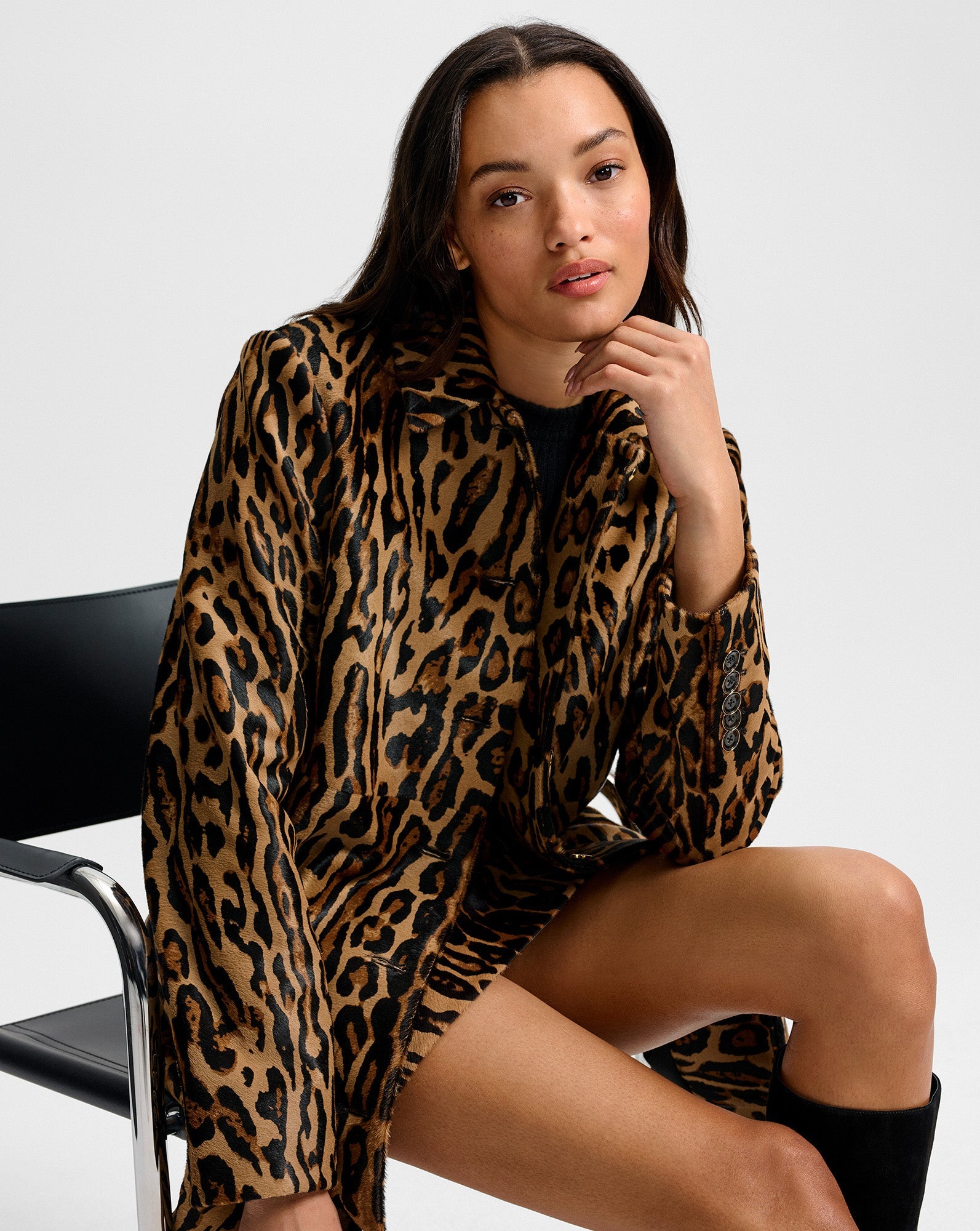 Shelley Calf Hair Dickey Coat