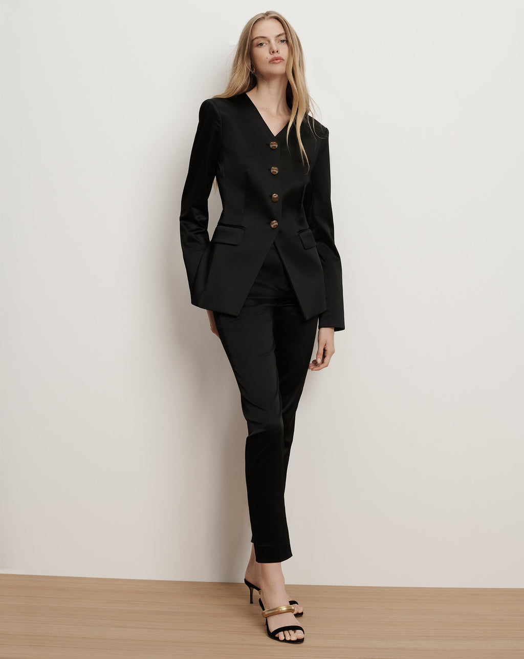Cynthia Satin Tailored Jacket