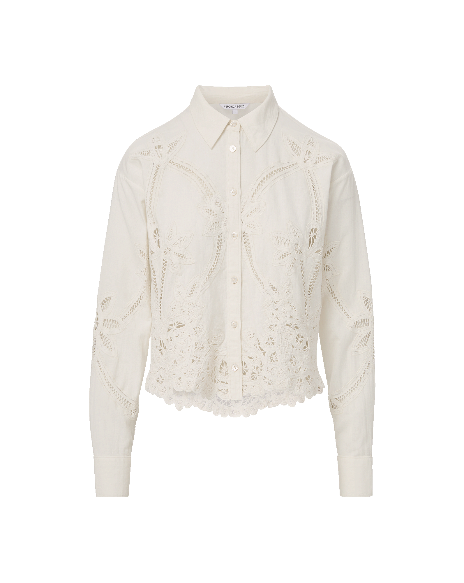 Aderes Eyelet Button-Down Shirt