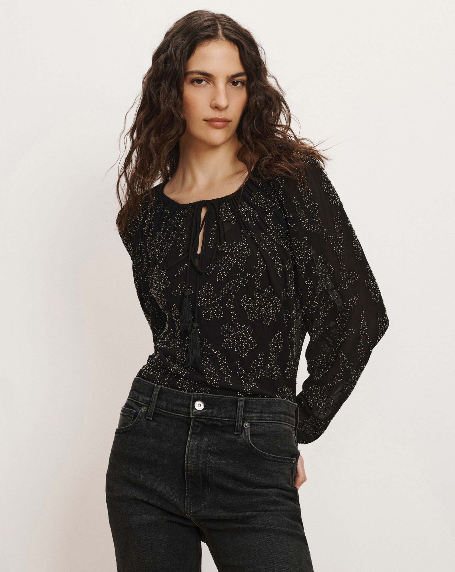Marlena Beaded Blouse