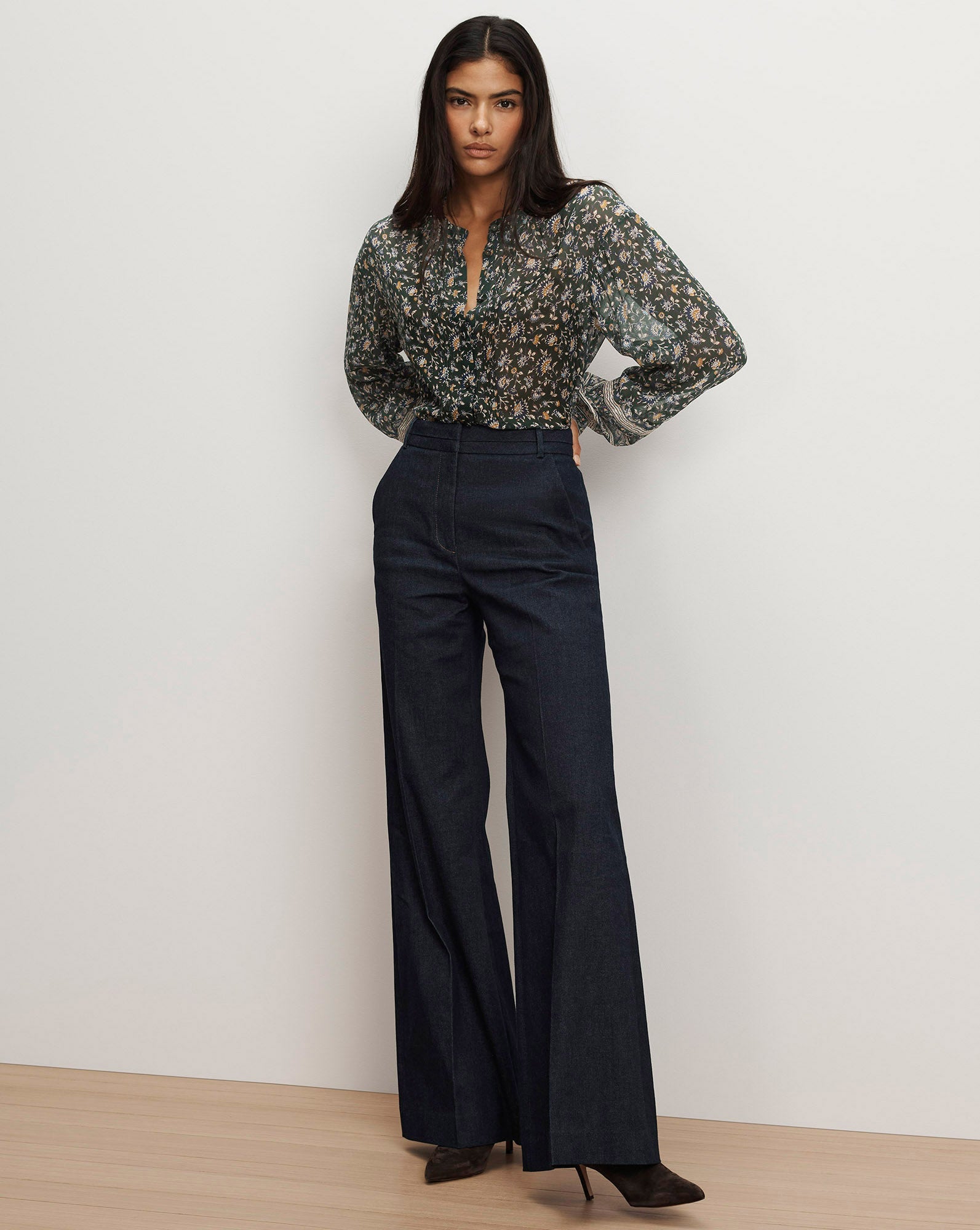 Lollie Floral Button-Down Blouse