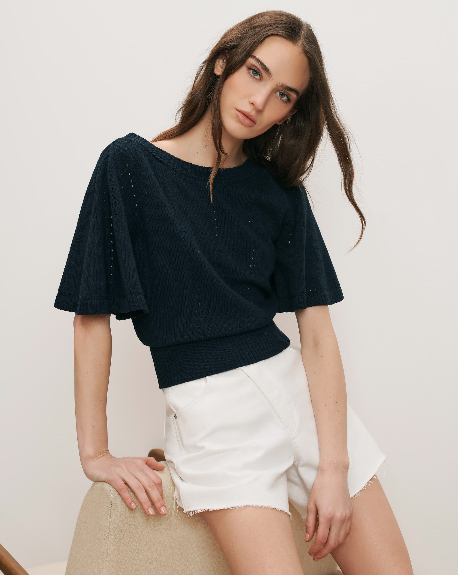 Rhennan Pointelle Knit Top