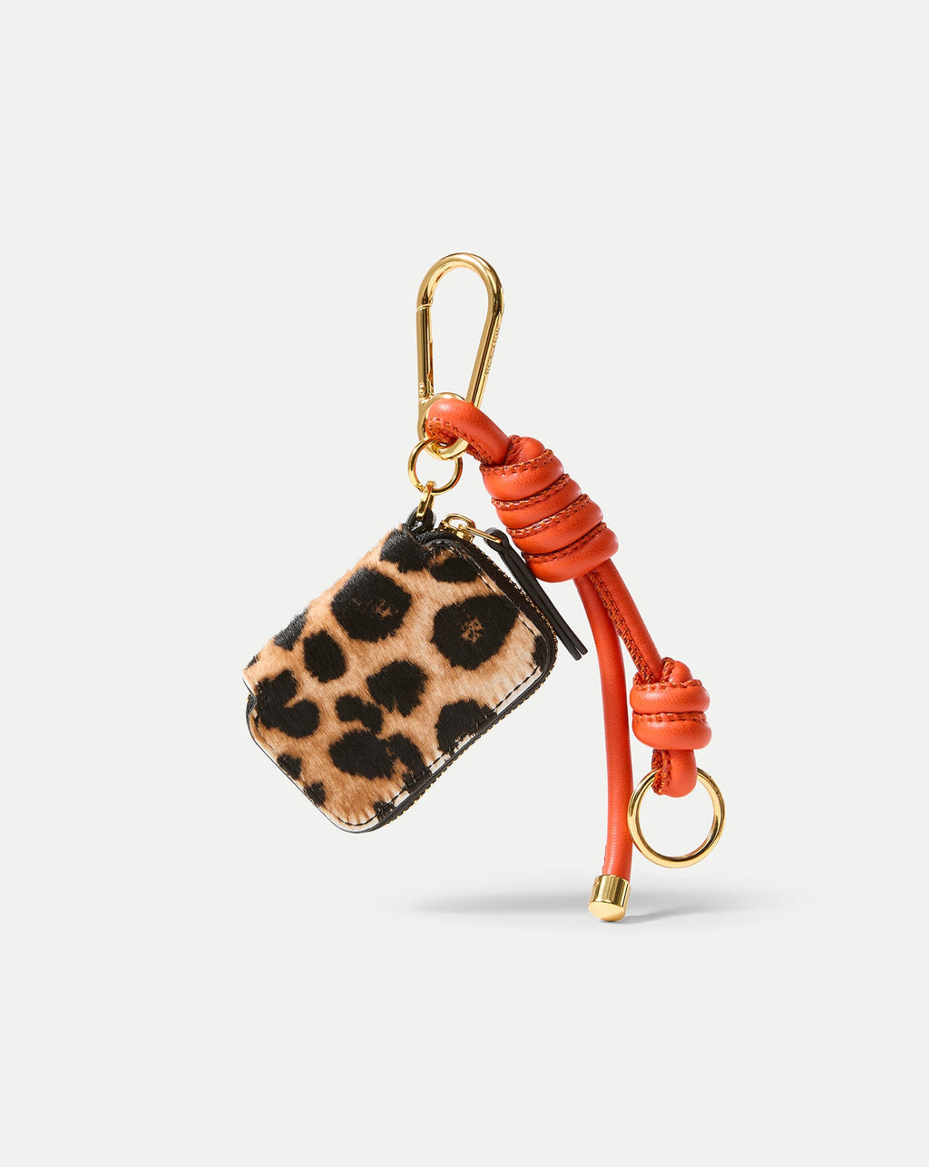 Leopard Zip Pouch Bag Charm