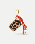 Leopard Zip Pouch Bag Charm