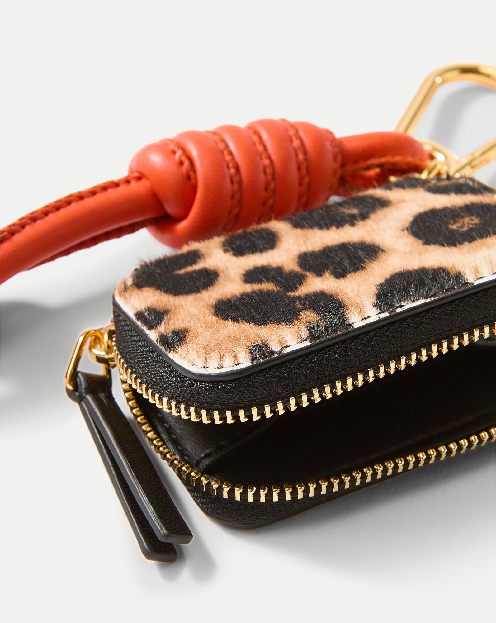 Leopard Zip Pouch Bag Charm