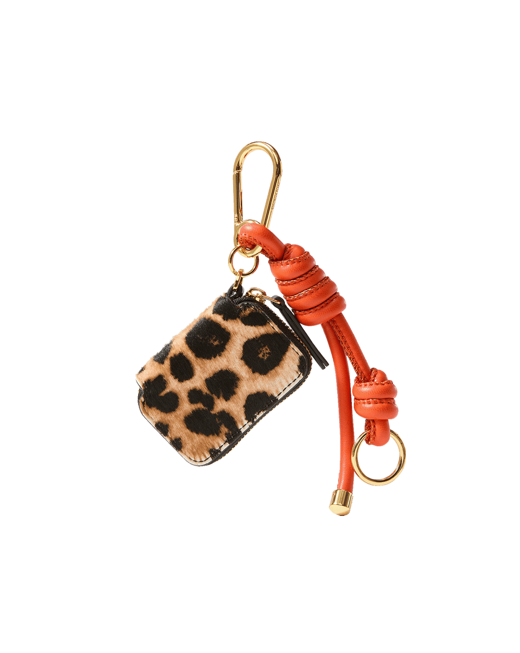 Leopard Zip Pouch Bag Charm