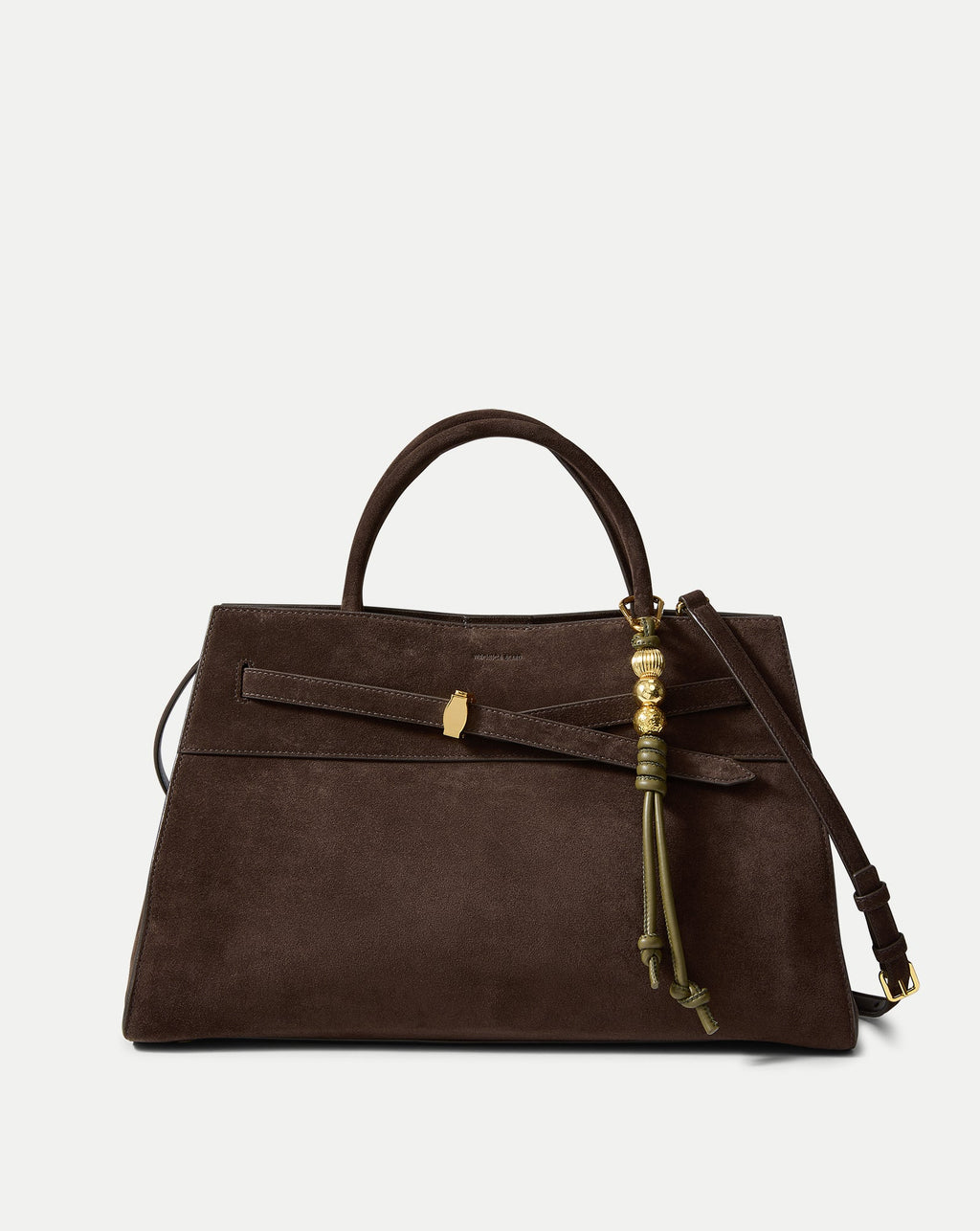 Vegan Leather Beaded Bag Charm