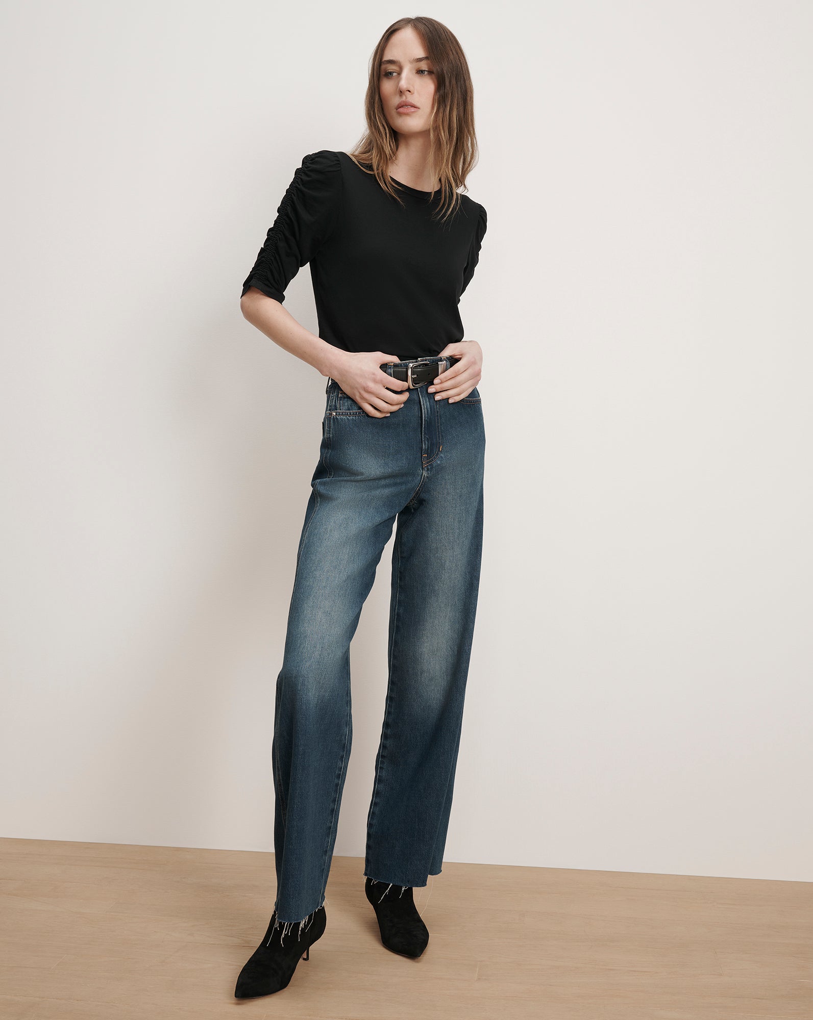 Waldorf Ruched-Sleeve T-Shirt