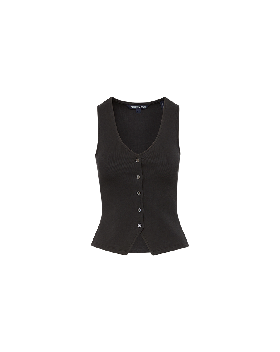 Hoorne Button-Down Tank Top