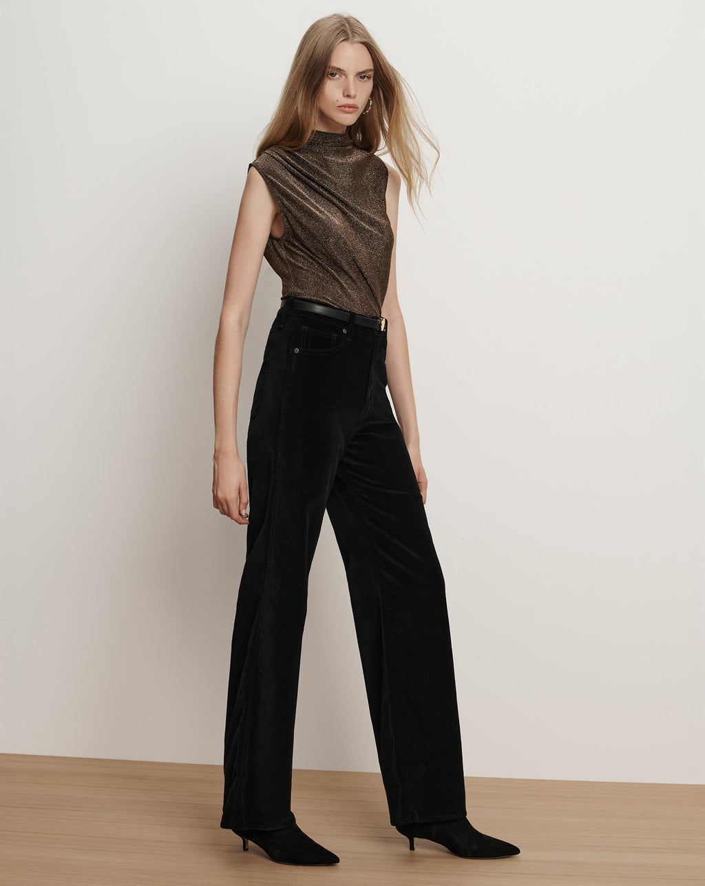 Taylor Velvet Wide-Leg Pant