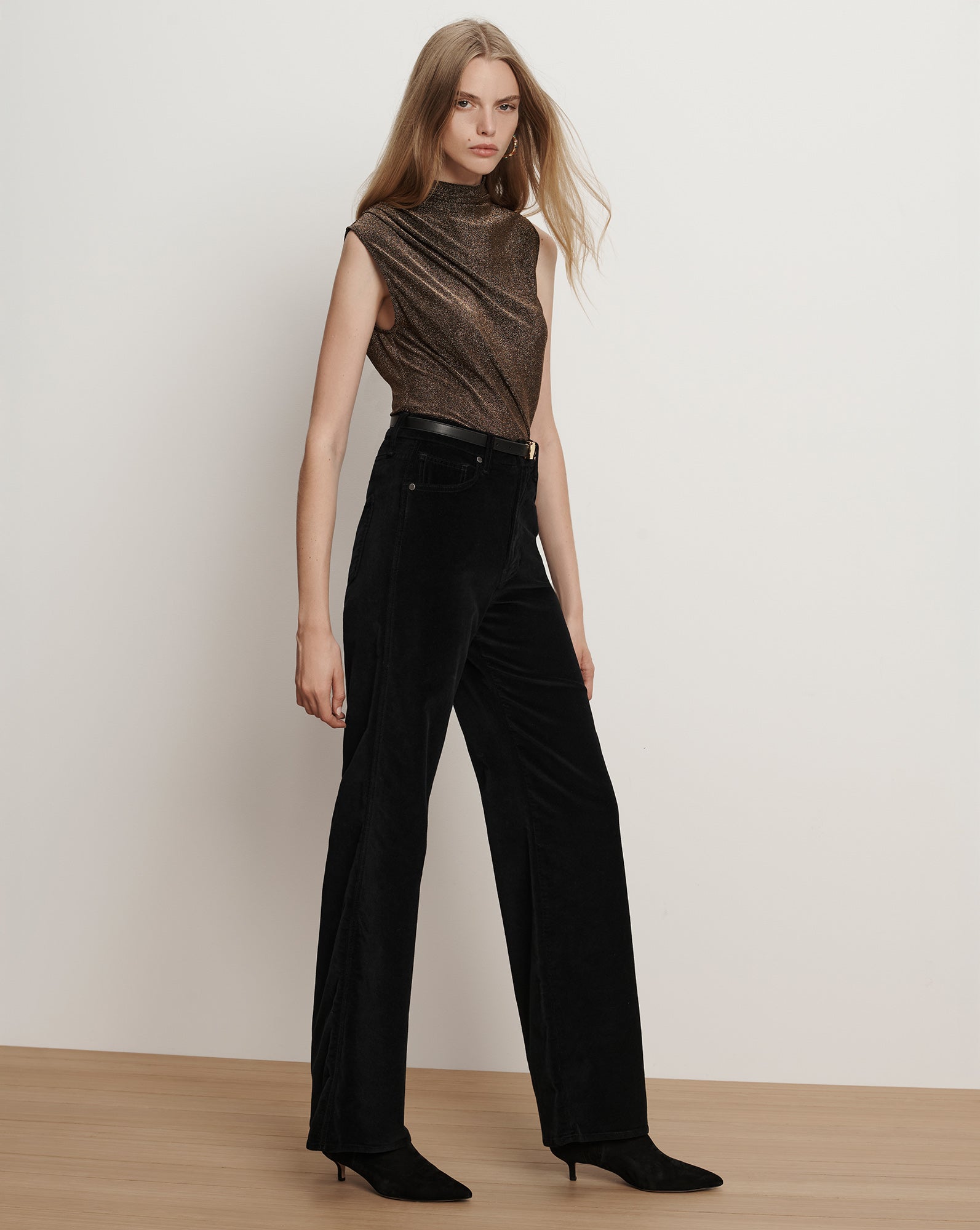 Taylor Velvet Wide-Leg Pant