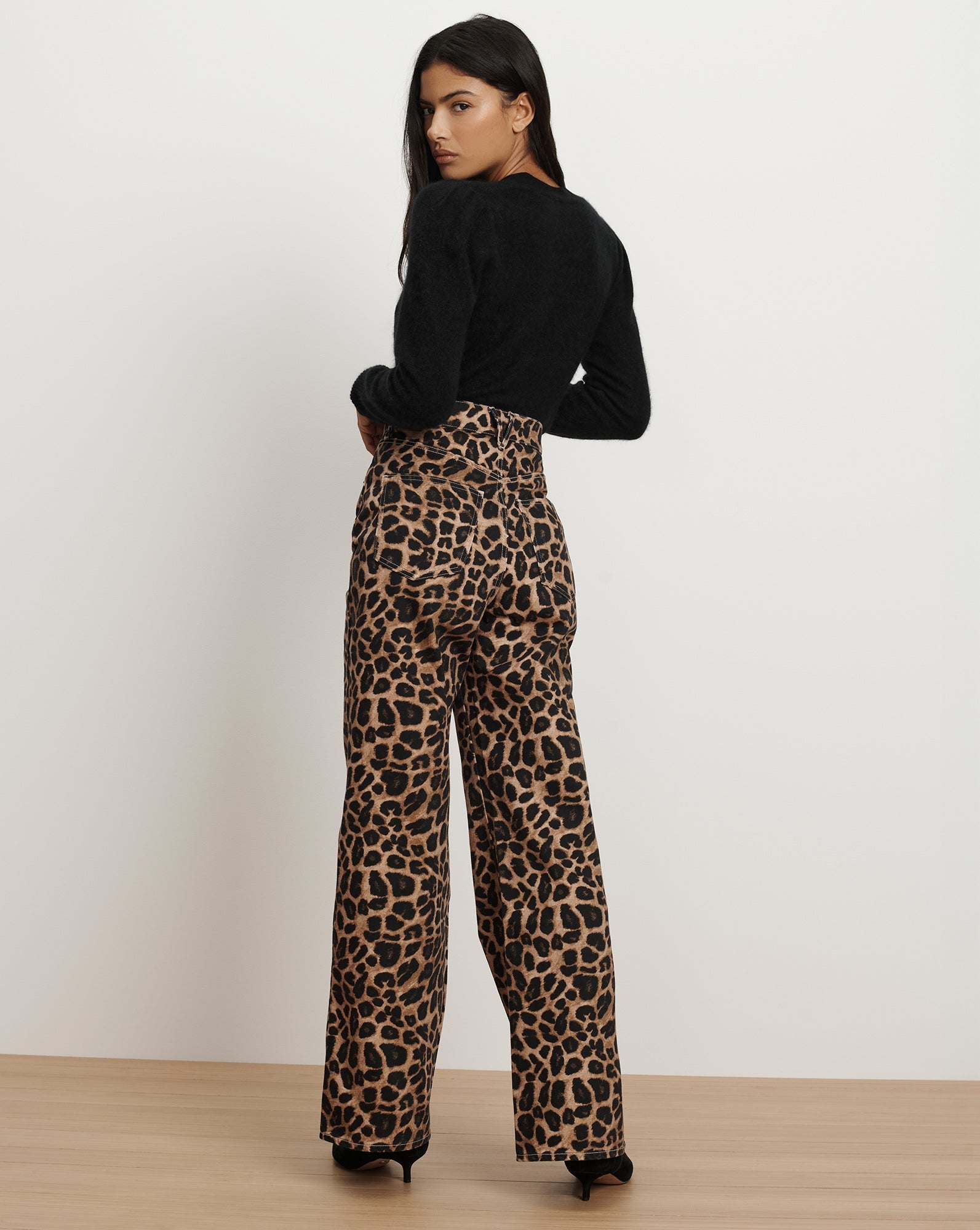 Taylor Leopard Wide-Leg Jean