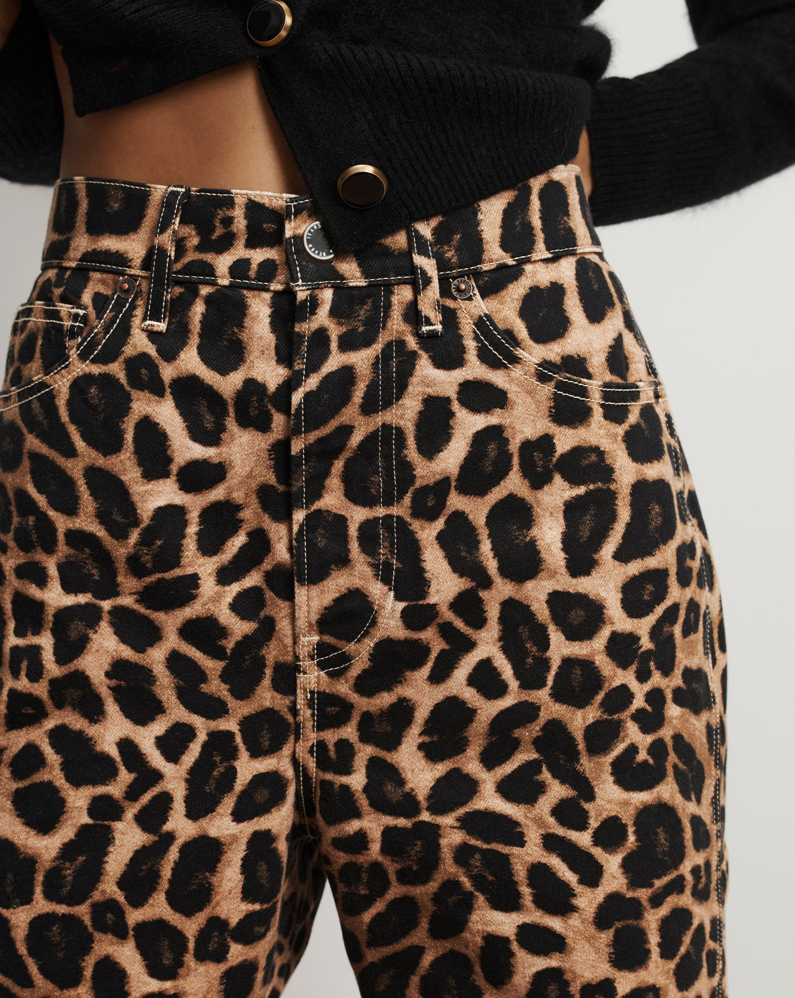 Taylor Leopard Wide-Leg Jean