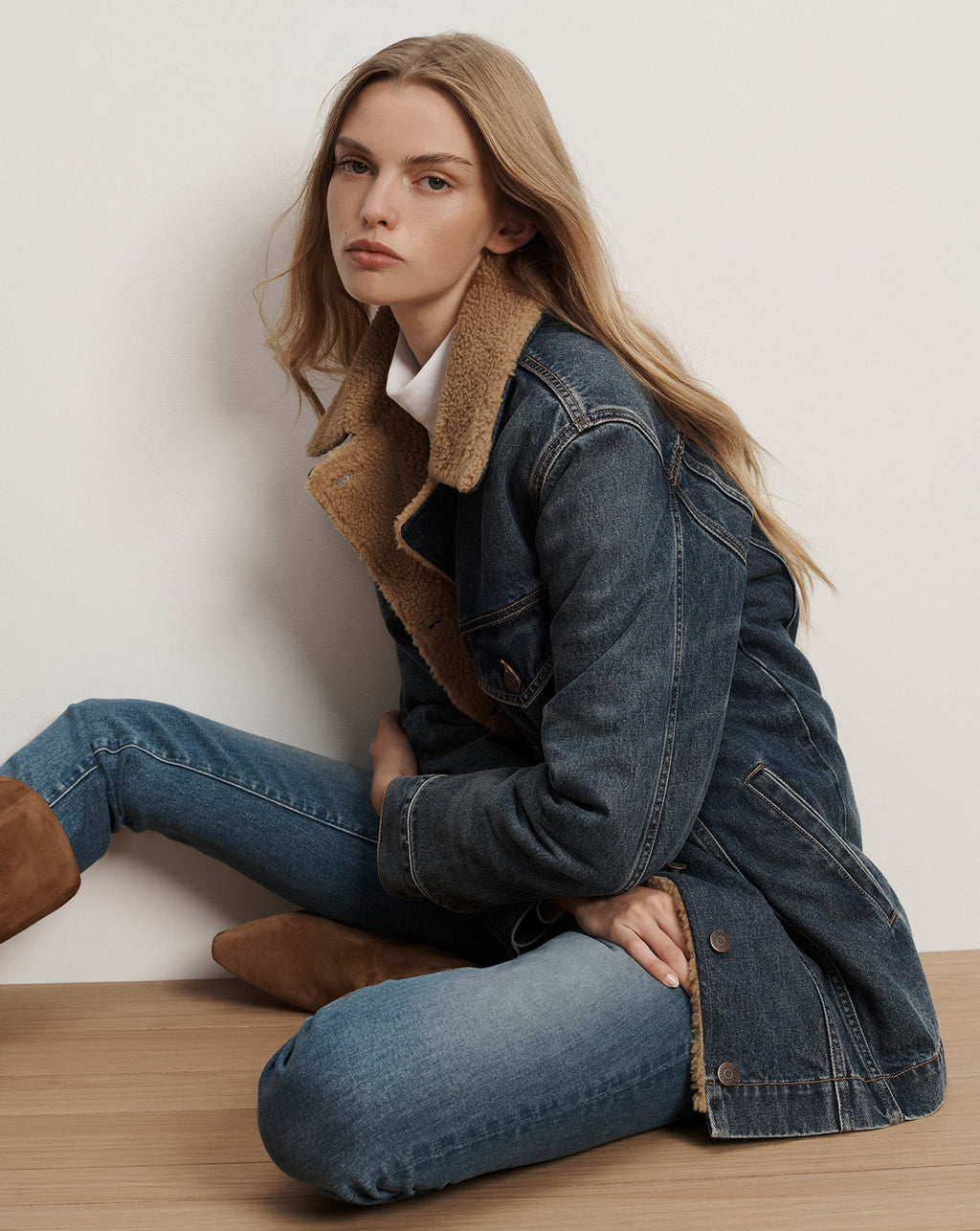 Donna Sherpa Denim Jacket