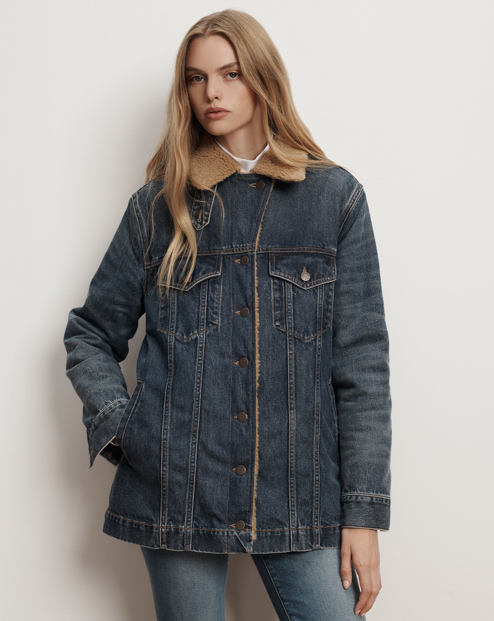 Donna Sherpa Denim Jacket