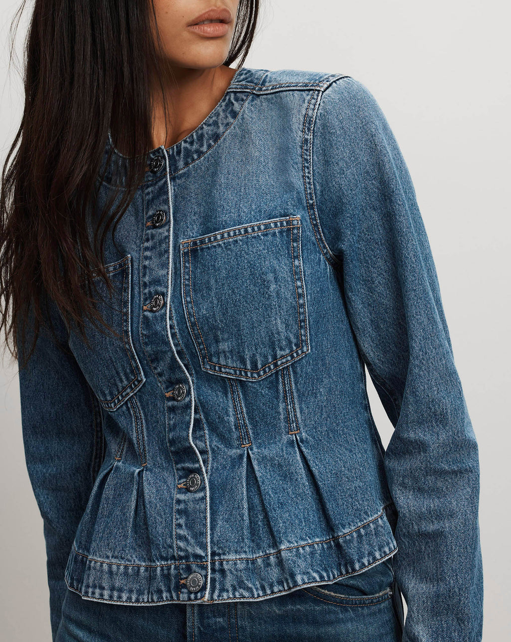 Zahara Peplum Denim Jacket