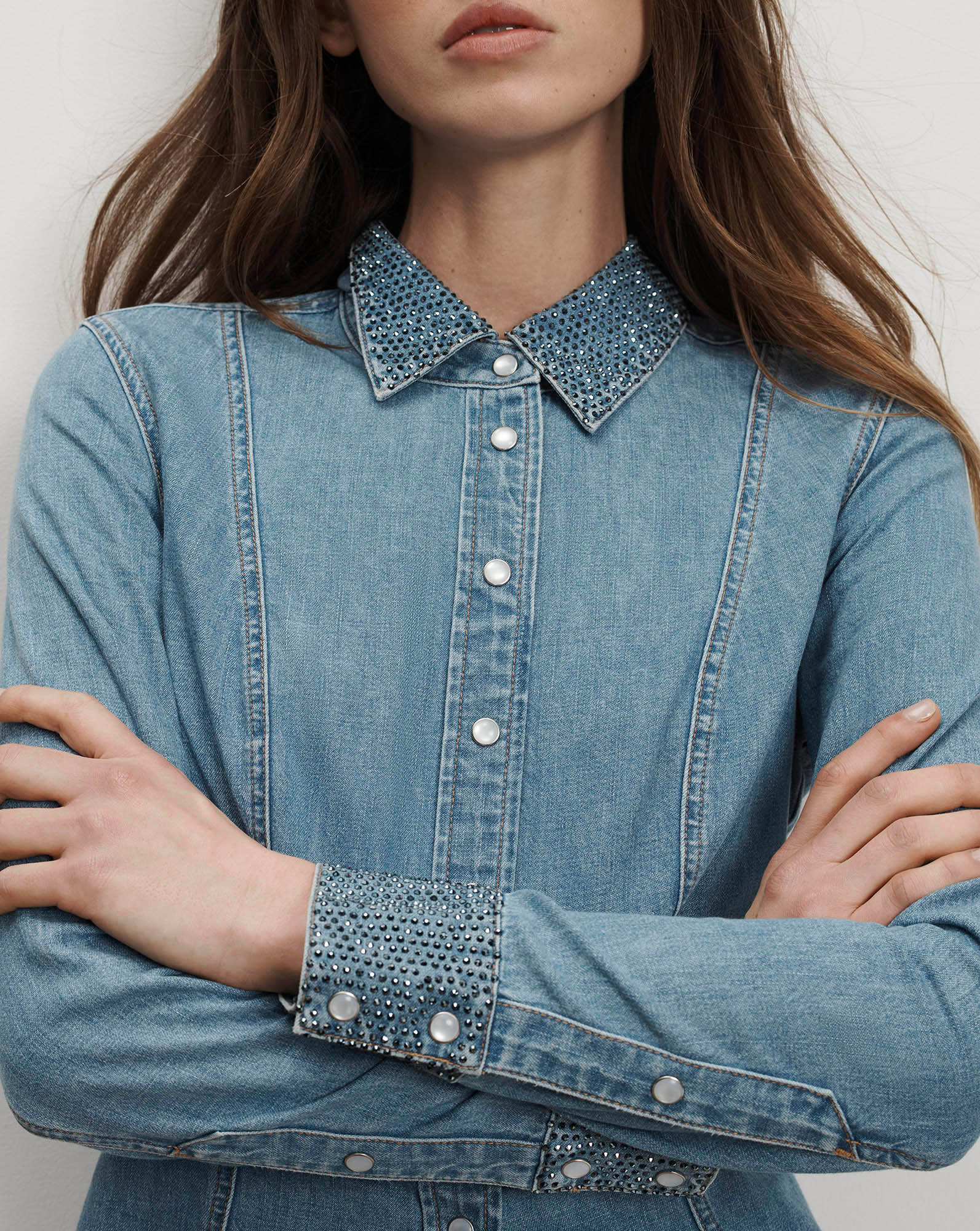 Eddie Embellished Chambray Shirt