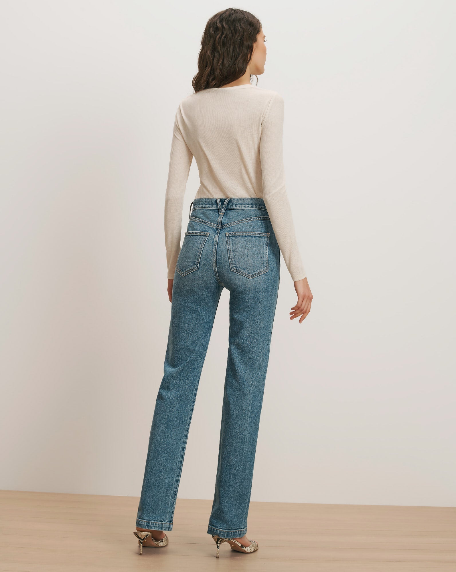 Dylan Patch-Pocket Straight-Leg Jean
