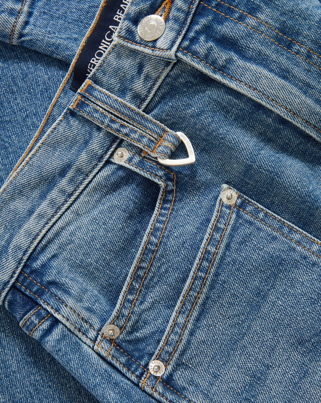 Dylan Patch-Pocket Straight-Leg Jean