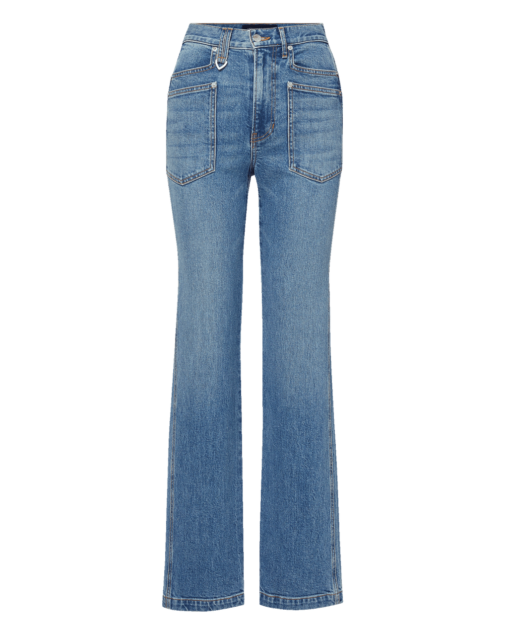 Dylan Patch-Pocket Straight-Leg Jean