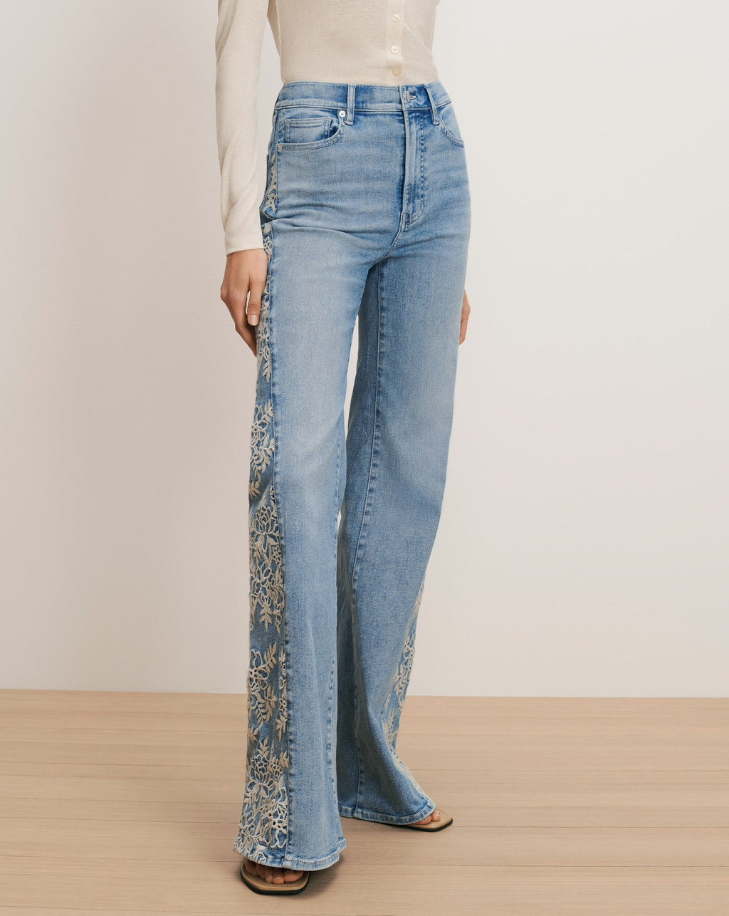 Joplin Embroidered Flare Jean