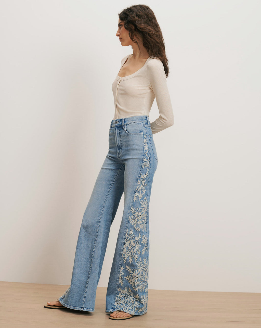 Joplin Embroidered Flare Jean