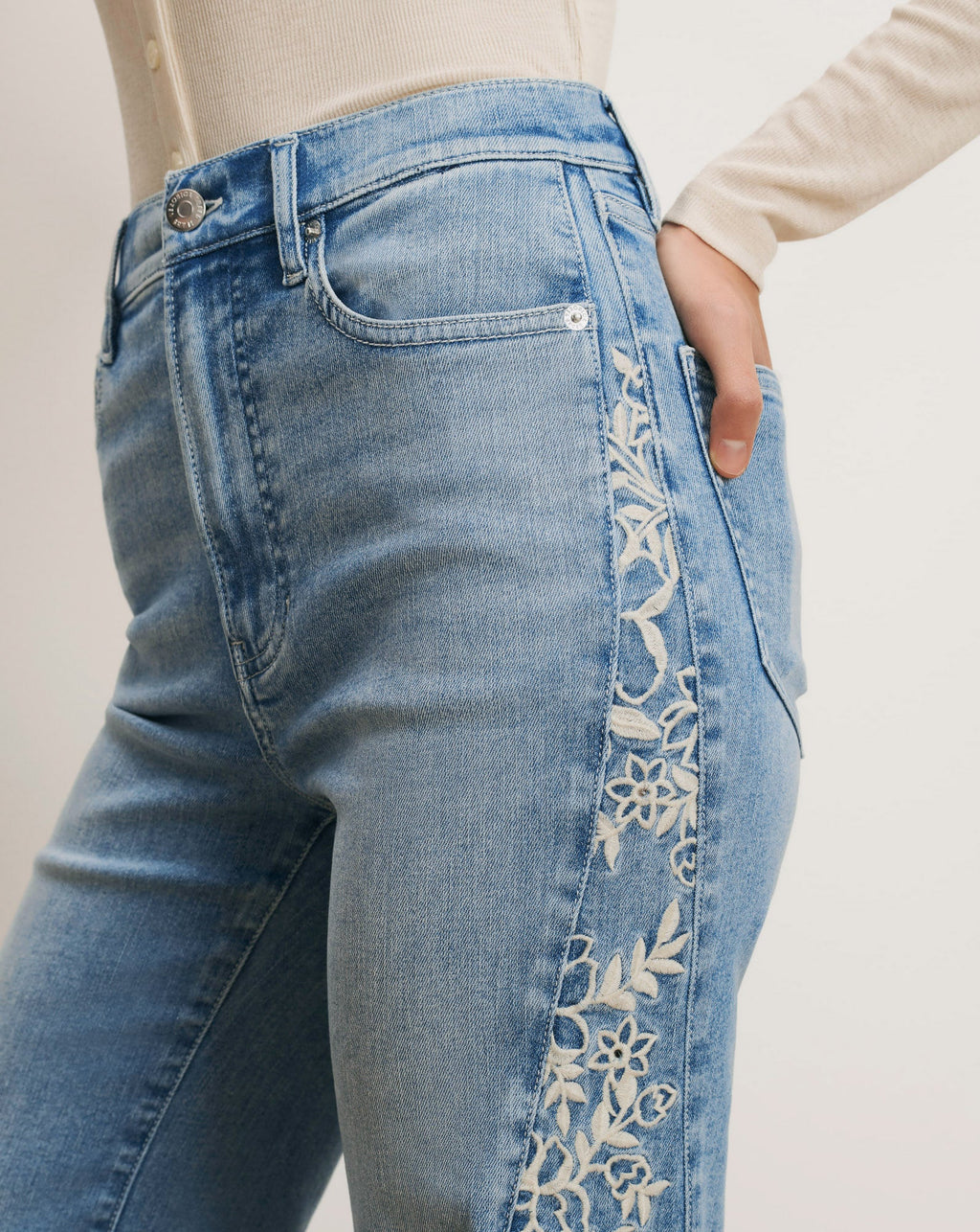 Joplin Embroidered Flare Jean