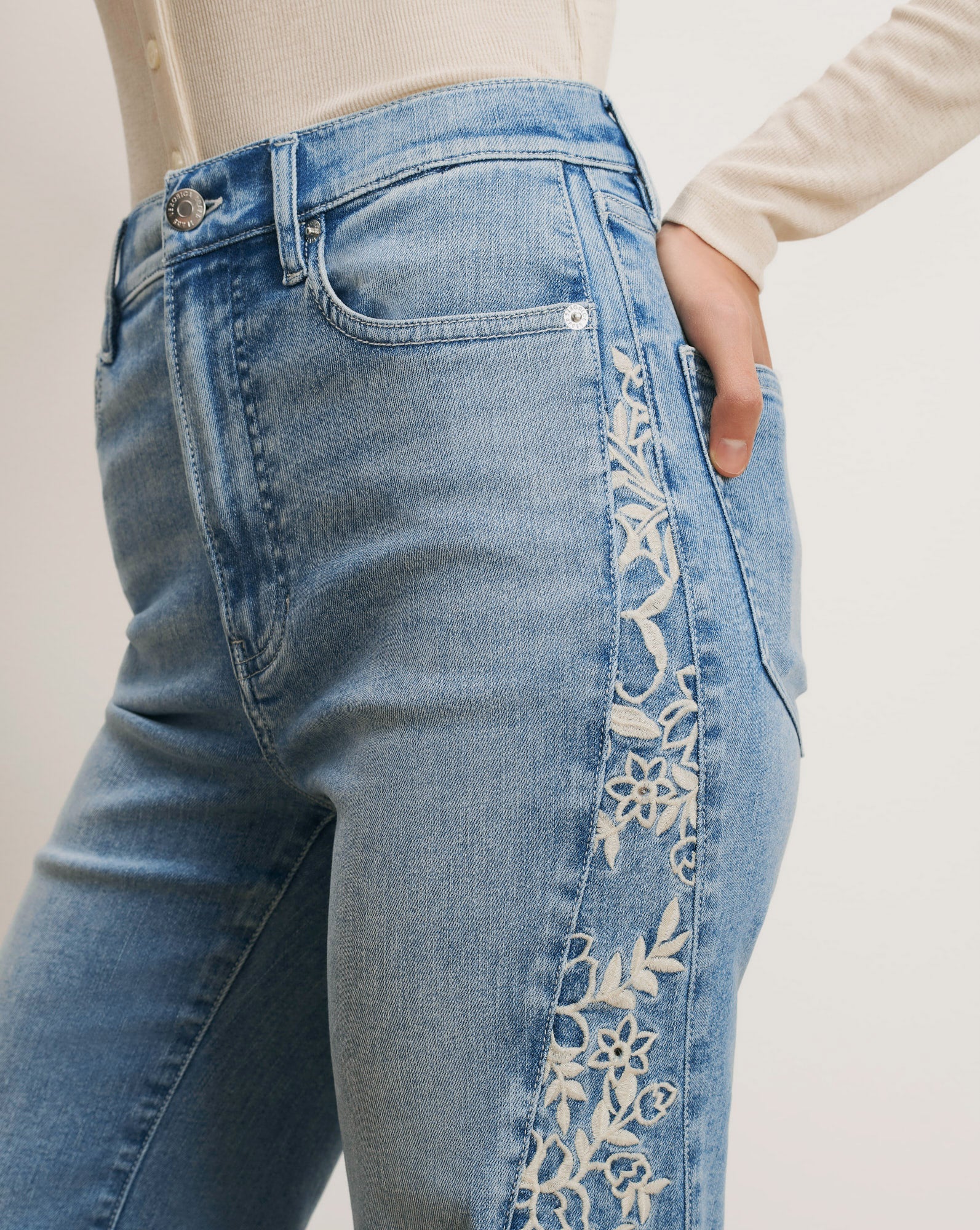 Joplin Embroidered Flare Jean