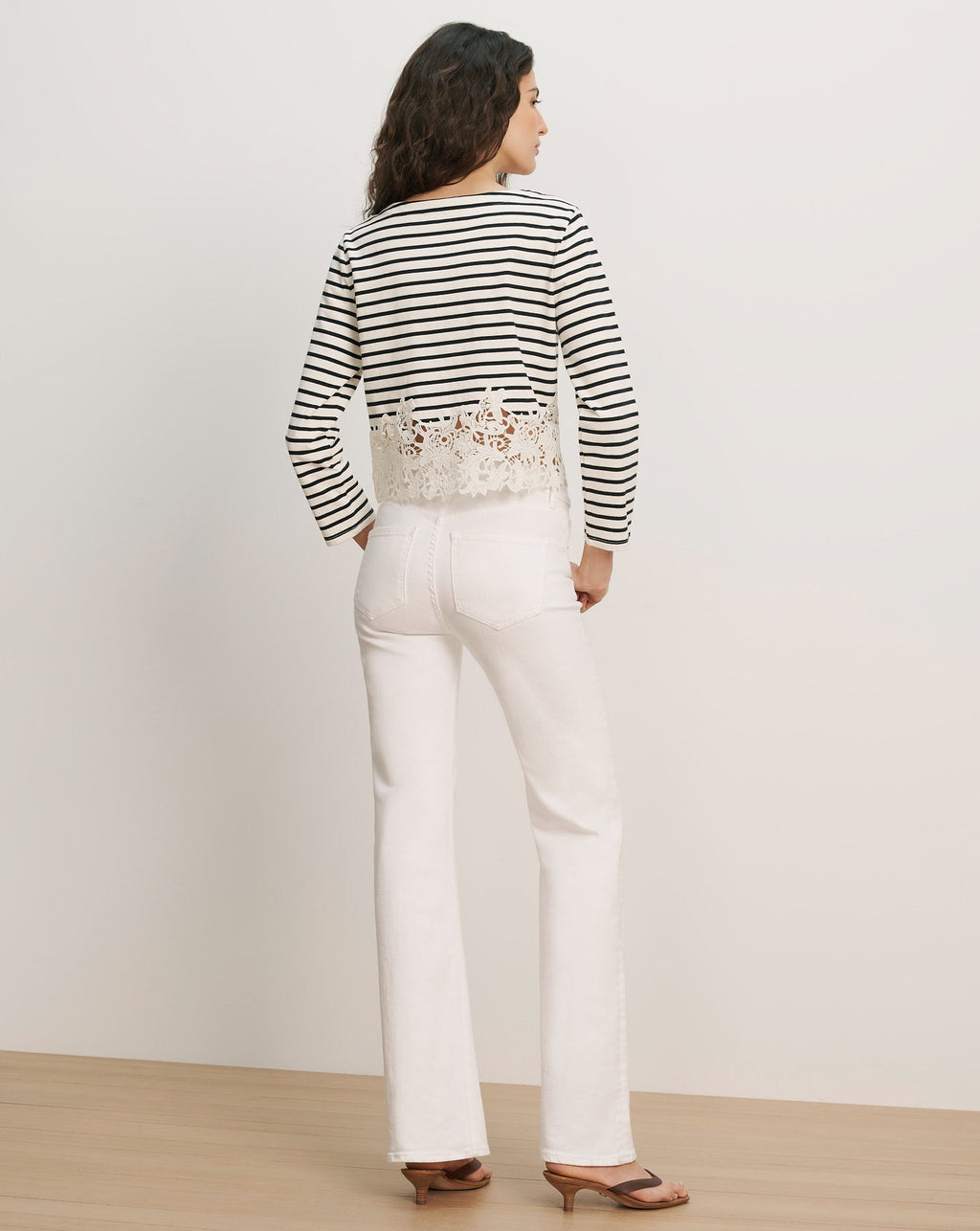 Crosbie Mid-Rise Slim Wide-Leg Jean