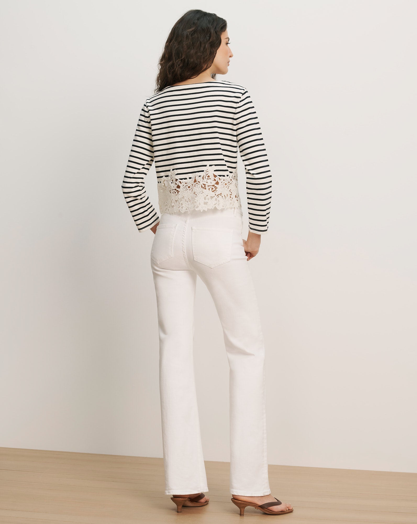 Crosbie Mid-Rise Slim Wide-Leg Jean