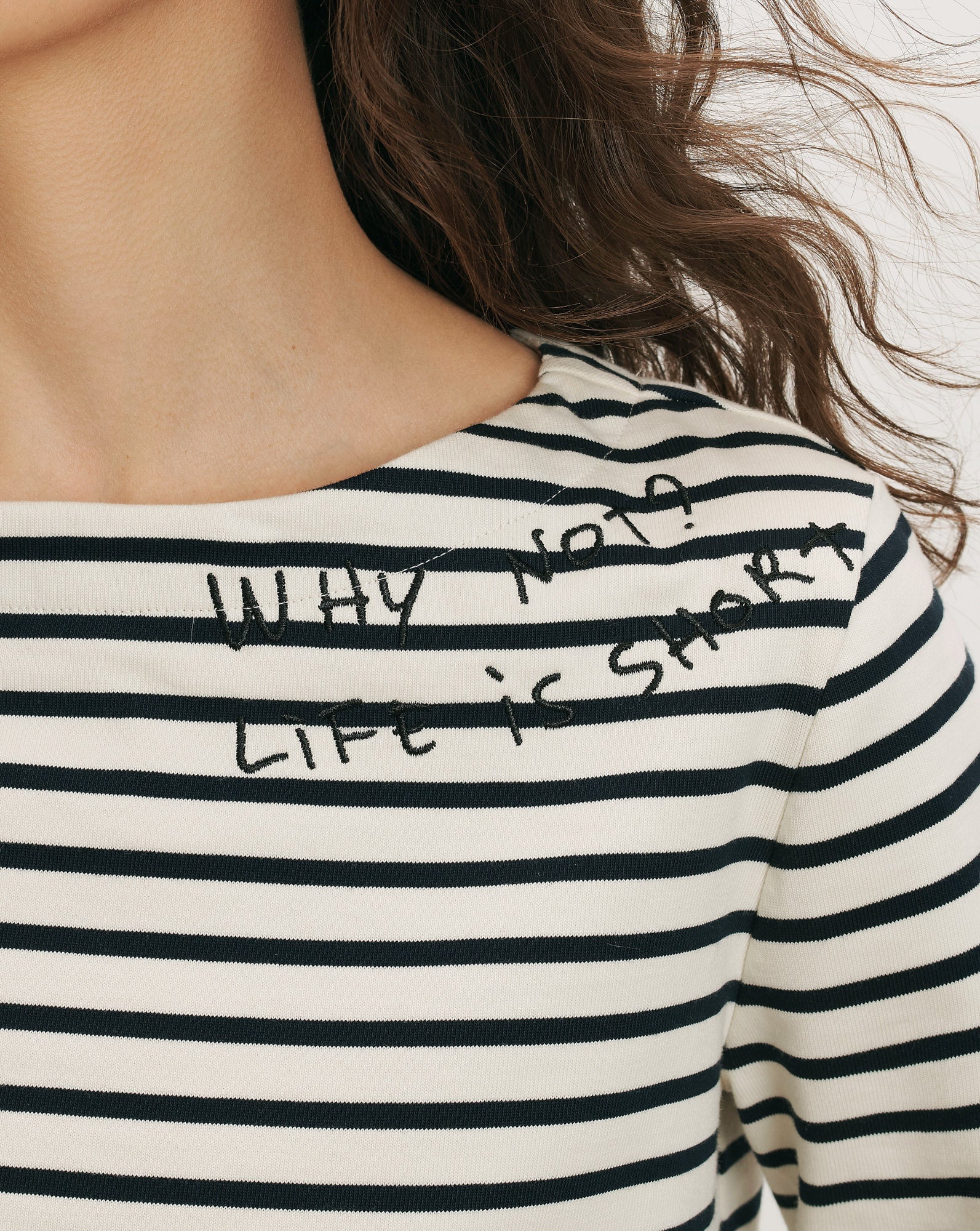 Hovey Embroidered Stripe Top