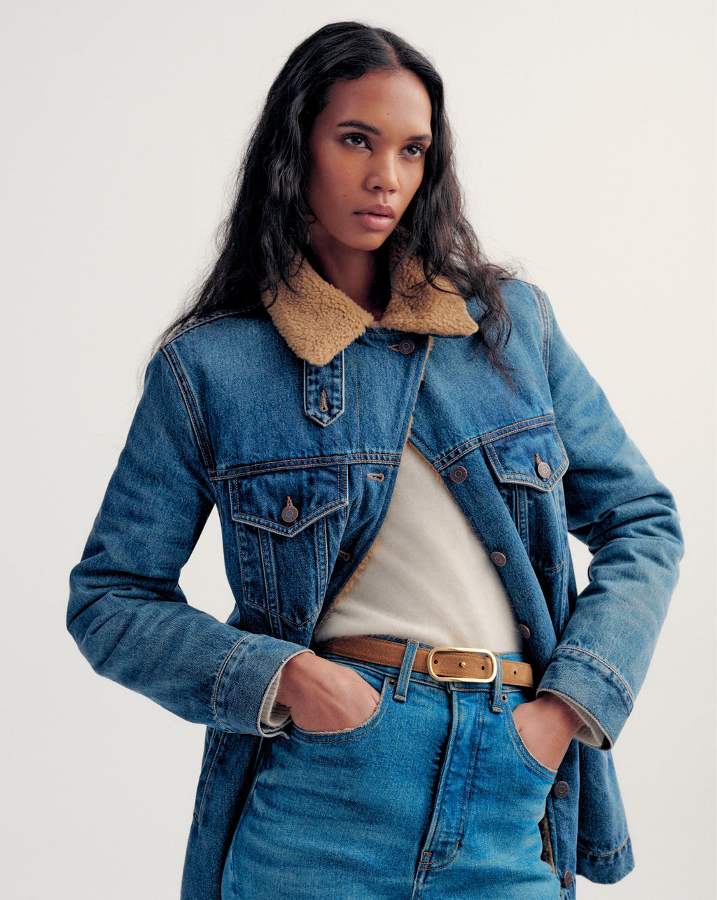 Donna Sherpa Denim Jacket
